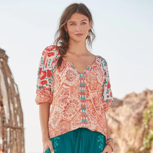 Beautiful Tolani Embroidered Top S