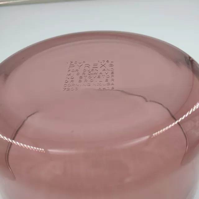 Pyrex 7 Cup Mixing Bowl Cranberry Glass 2