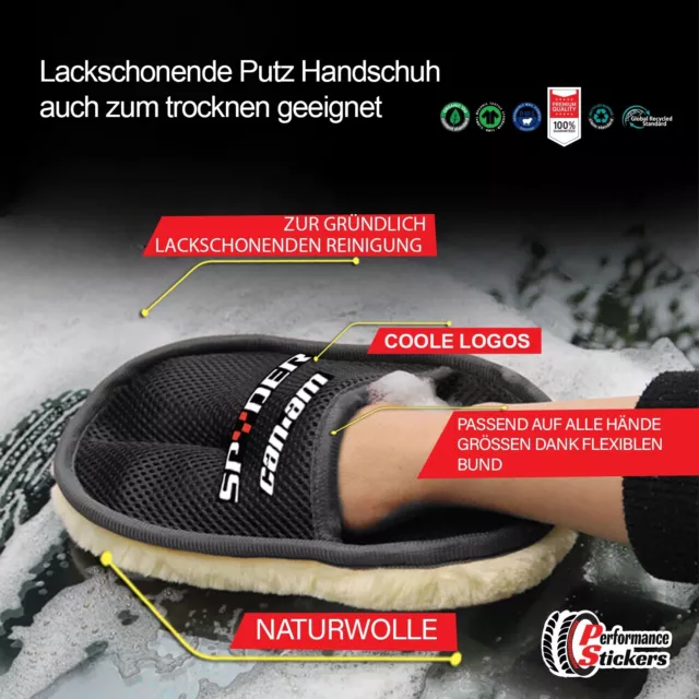 SPYDER CAN-AM Waschhandschuh PREMIUM Autowaschhandschuh Wolle Autoreinigung 1xSt