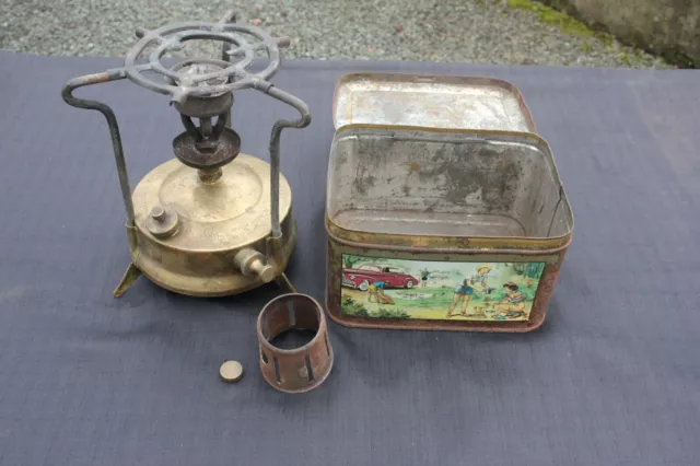 Vintage Hipolite no.0 camping stove with original box Made in Portugal