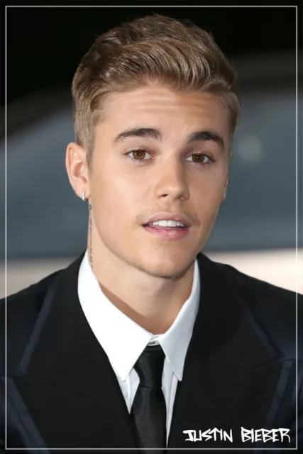 365905 Justin Bieber Teen Idol in Gentleman Outfit Art Wall Print Poster AU