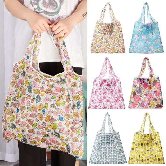 FAMILY LIFE RECYCLABLE Polyester Shopping Bag Storage Reusable Gift Bag ...