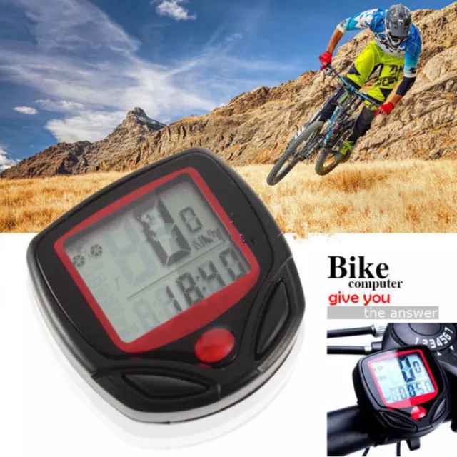 Waterproof Bicycle Bike Cycle Lcd Display Digital Computer Speedometer Cycli-wf