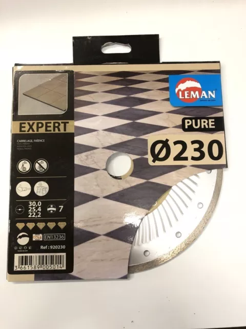 disque diamant d230 leman pure carrelage faïence neuf