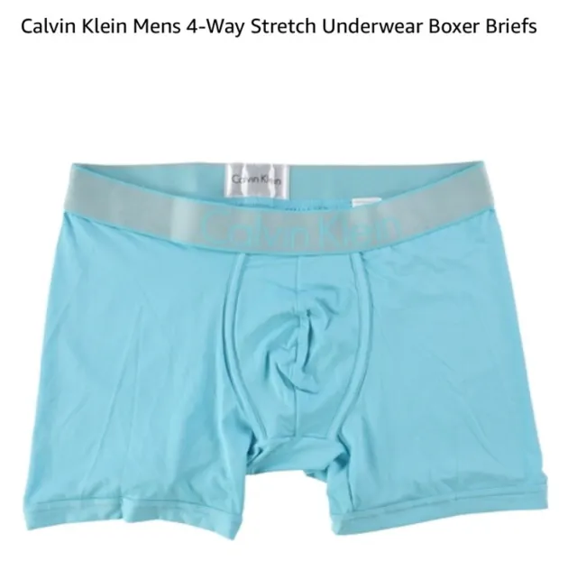 Brand New Ck Calvin Klein Turquoise 4 Way Stretch Boxer Brief Underwear XL Fit
