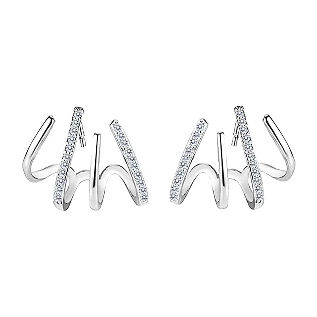 Small Earrings Pack S925 Silver Stud Earrings Temperament Earrings Trendy Light