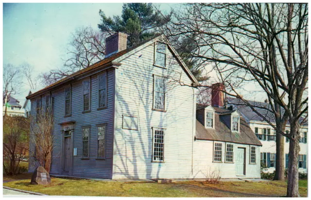 Postcard Chrome Hancock Clarke House Lexington, MA