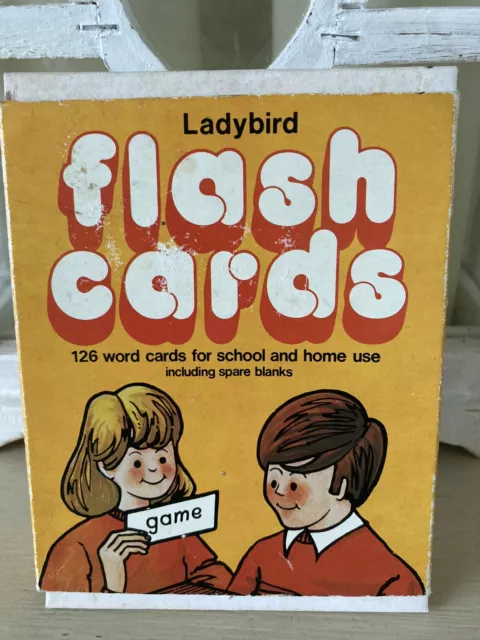 1977 Ladybird Flash Cards Set 2 126 Words Reading Game Vintage learn to read