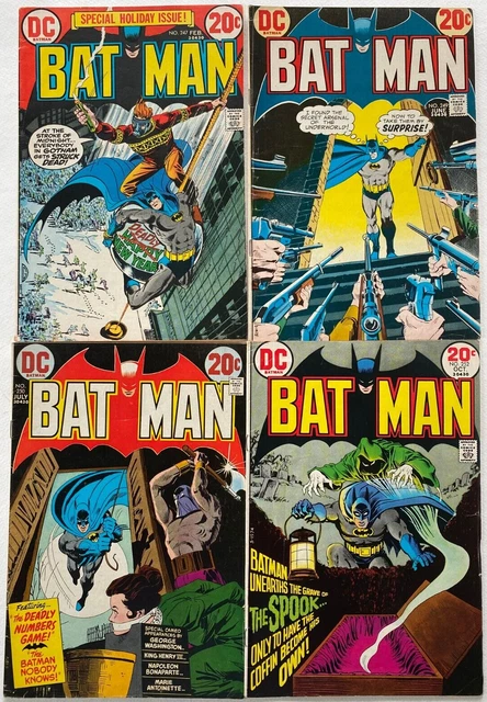 BATMAN Lot of 4 #247  #249  #250  #252    DC Bronze Age   1973   Fine