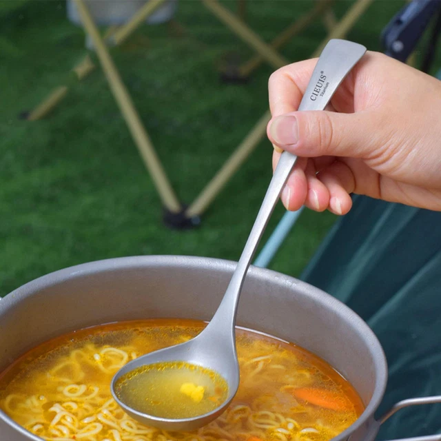 Ustensile de camping en cuillère en titane léger pour un usage domestique,
