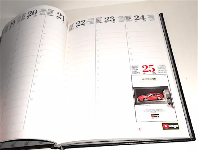 BURAGO 1998 italy promo diary organiser loose - diario agenda usata models cars