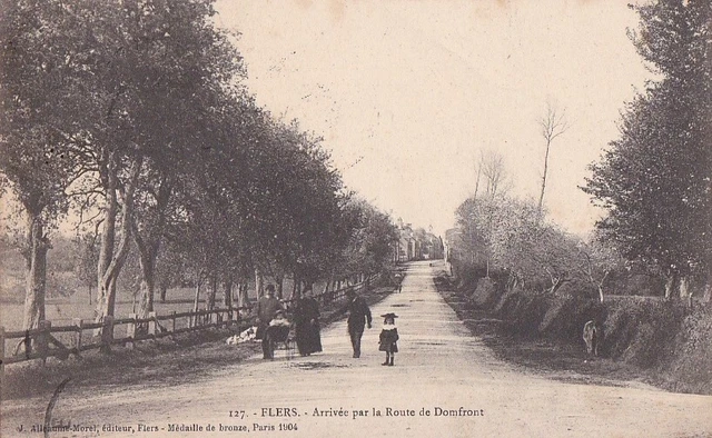 CPA 61 NORMANDY ORNE Alençon Argentan FLERS Arrival by the Rte de Domfront 1913