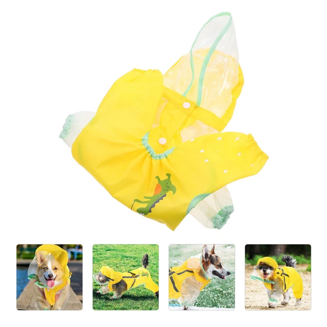 Reflective Rain Jacket Dog Raincoat Hooded Pet Raincoat Full Coverage
