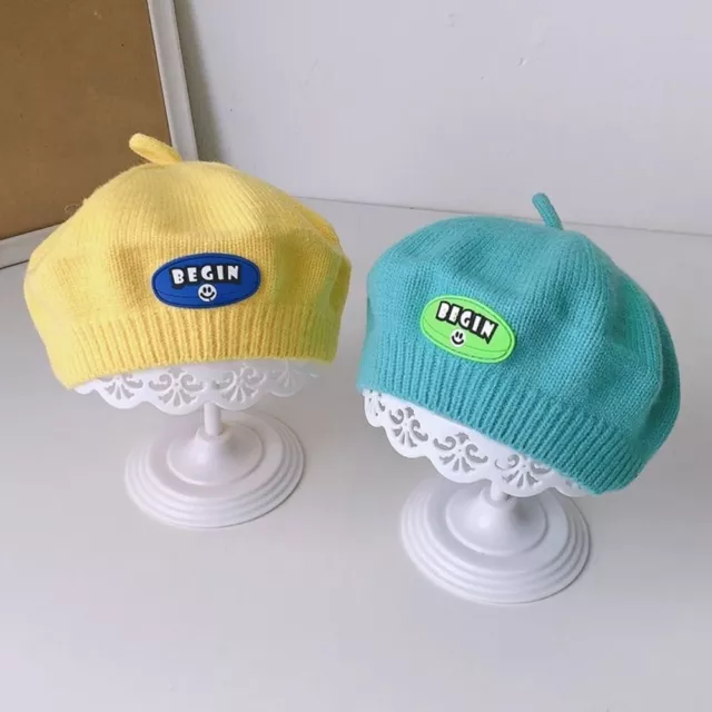 Knitted Baby Beret Hat Warm Painter Hat Multicolour Kids Berets  Boys Girls