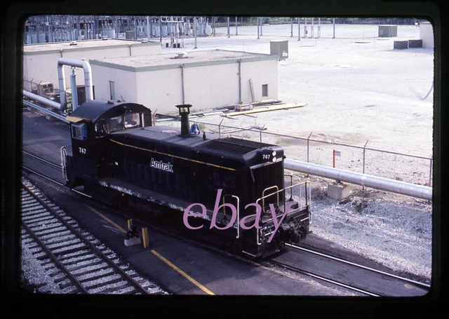 Orig Slide Amtrak AMTK #747 SW8 Penn Central / New York Central patch 1983