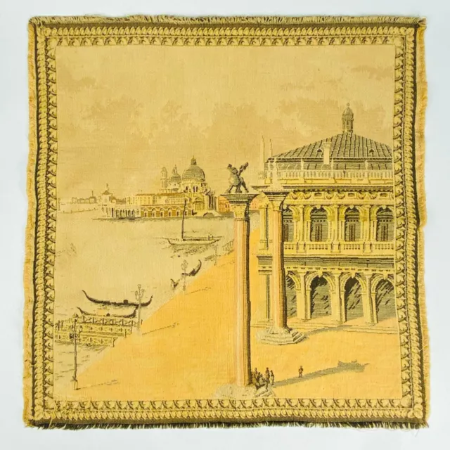Venice Italy Columns at Piazzetta San Marcos Library Sea Overlook Tapestry 18x18