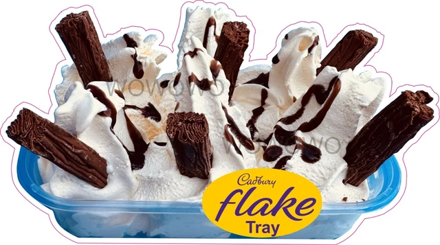 ICE CREAM VAN sticker Cadbury Flake Tray whippy ice creams stickers ...