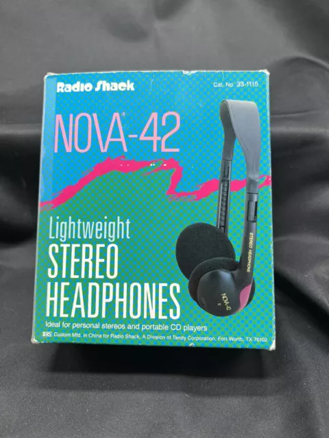 Radio Shack Nova-42 Stereo Headphones, New