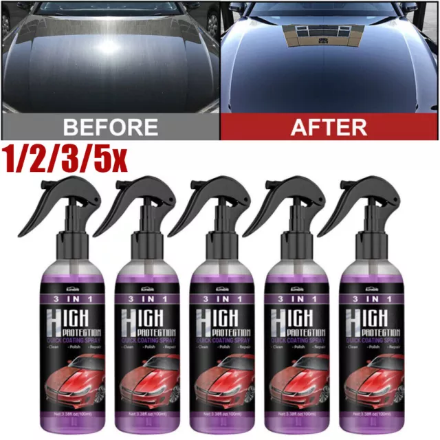 1-5 stk High Protection Quick Car Coat Ceramic 3 in 1 Coating Spray Hydrophobic