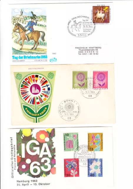Bund 365 St 11  Belege ETB FDC Flora Märchen Otto Lilienthal Sindelfingen Puppen