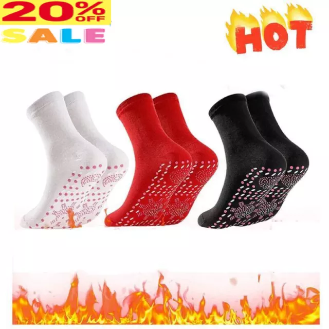 Heat Socks Self Heating Tourmaline Magnetic Therapy Socks Foot Pain Warm --us
