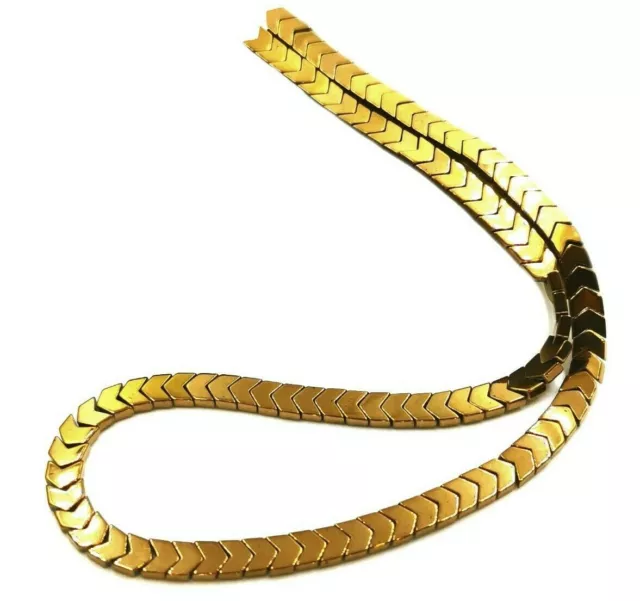 165 Gold Hematit Perlen Pfeil 4x3mm Schmuckstein für Armband Halskette M421