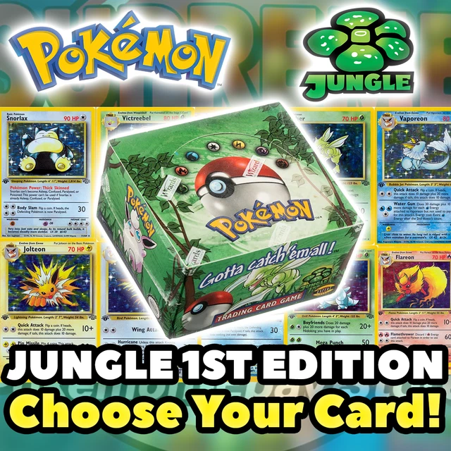 Pokemon N Card Jungle Set 1st Edition Pokemon Cards - Choose Your Cards,  All Near Mint/Lightly Played Pokemon Booster Box