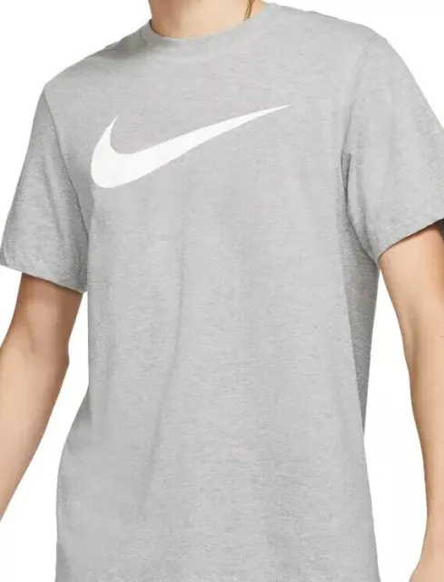 Nike Air Grey Just Do It Print Swoosh -Men T-Shirt logo T-Top Size M/L/XL