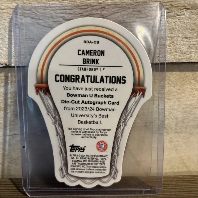 CAMERON BRINK 202324 BOWMANS BEST U BUCKETS DIECUT GOLD AUTO / 50 On