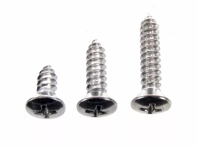Chrysler Chrome Trim Screws- #10 x 1/2" to 1"- #10 Oval Head- 75pcs (25ea)- #358