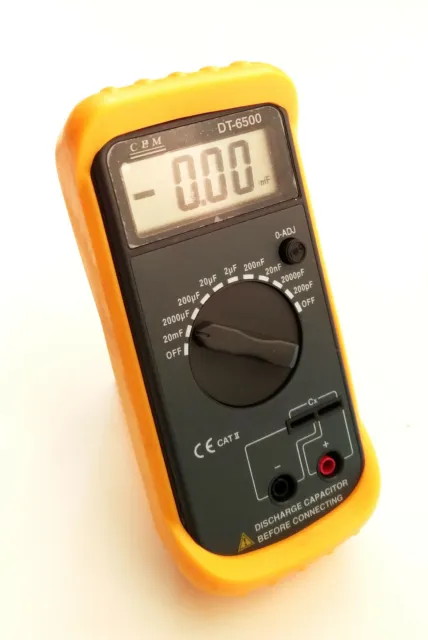 CEM DT-6500 Digital High Accuracy Capacitance Meter 0.1 pF to 20 mF 8.2-820Hz