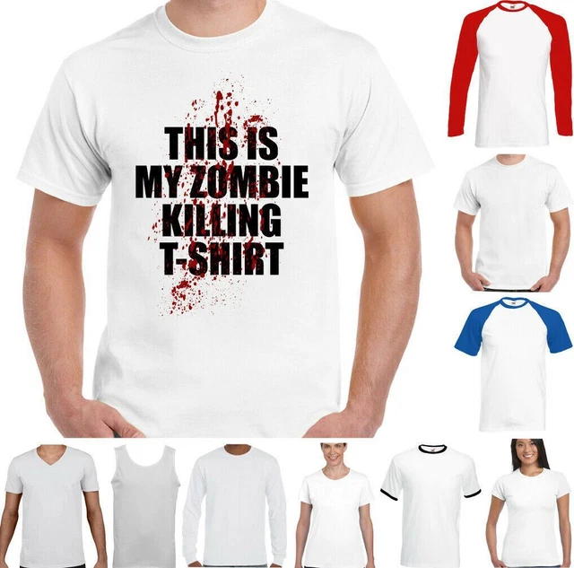 This Is My Zombie Uccisione T-Shirt Divertente Halloween Walking Dead Costume