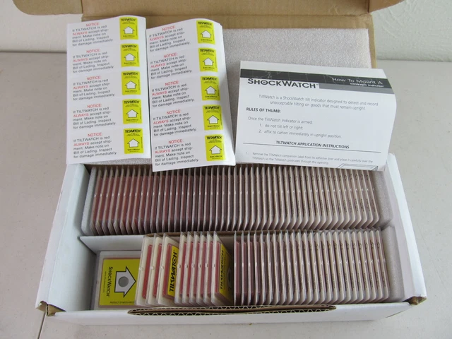 QTY=80 SpotSee TiltWatch ShockWatch Shipping Shock Indicator