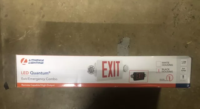 Lithonia Lighting LHQM LED B R HO M6 LED Exit and Emergency Light Combo 3