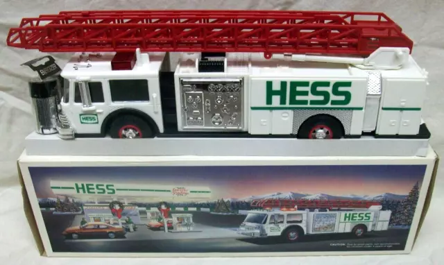 MIB 1989 Hess Toy Fire Truck with Sealed Batteries (Never Displayed, Mint In Box