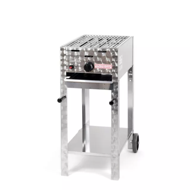 Edelstahl fahrbar Gasgrill Gasbräter Gas Grill R1FB