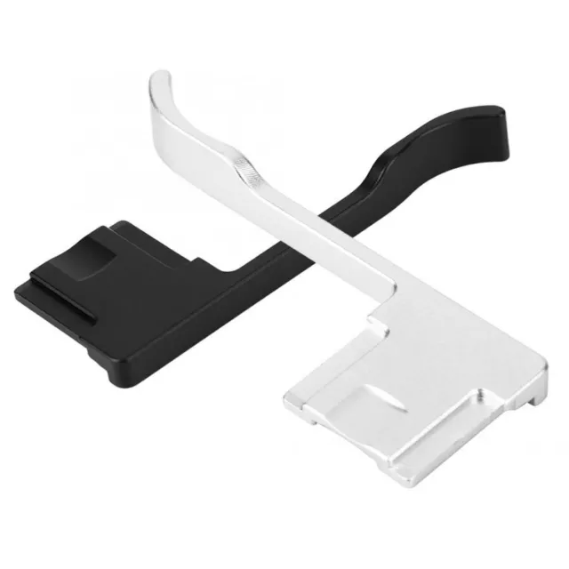 Black/Silver Thumb Rest Thumb Grip Thumb Up Hot Shoe Cover For RICOH GR3 GRIII