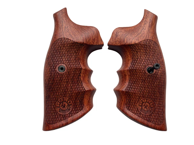 Dark Brown Plastic Pistol Grips For Taurus 65, 66, 44, 415, 608 – Includes Screw