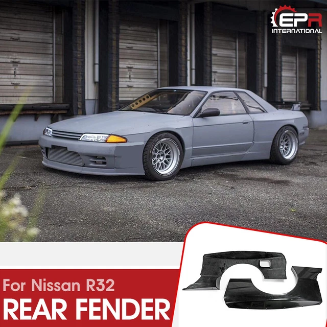Border Racing R32 Rear Spats FOR R32 SKYLINE GTR RB-Style Carbon Racing Rear Over Fender + Extension ...