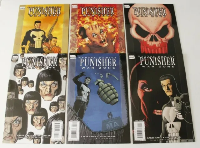 Punisher War Zone 1, 2, 3, 4, 5 & 6   ( 1-6 ) Garth Ennis  Marvel Knights  2009