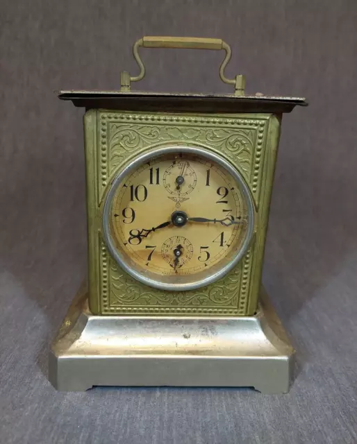 Antique FM&S Germany Carriage Clock ,  Alarm Clock (Parts or Restore)