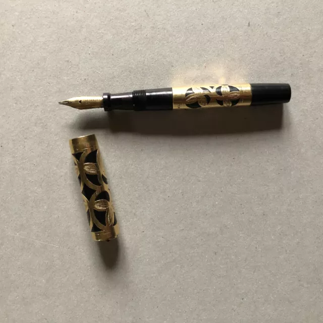 Stylo plume à pompe américain Morrison  — plaqué or 18 cts. — circa 1930. 3