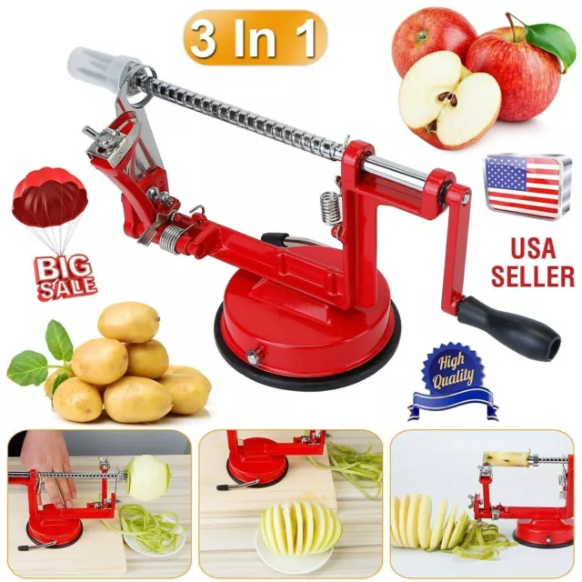 3in1 Fruit Apple Corer Slicer Peeler Machine Potato Cutter Kitchen Manual Tool _