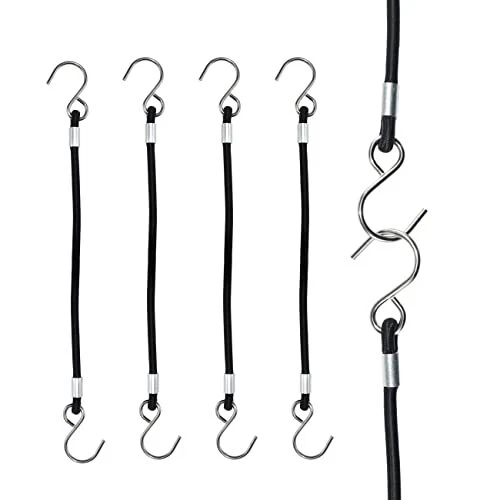 SDTC Tech Heavy Duty Bungee Cords with Stainless Steel Hooks 4-Pack 36" Premi...