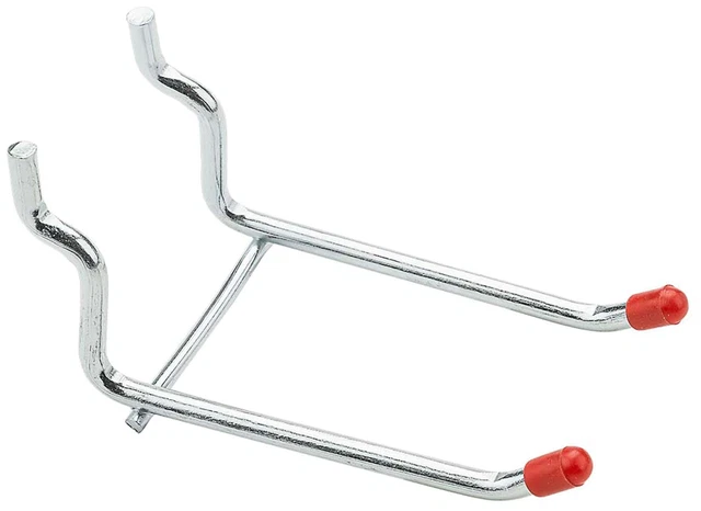 National Hardware V2361-3 3 Inch Double Hook for 1/4" Pegboard - - Zinc