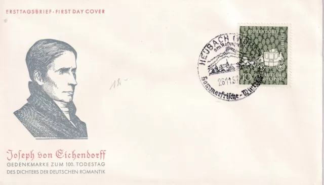 Briefmarken Bundesrepublik Deutschland MiNr. 280 FDC First Day Cover 1957