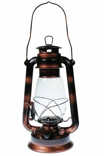 Hurricane Kerosene Oil Lantern Emergency Hanging Light Lamp - Brass 12 Inches