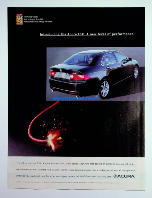 Nissan Acura TSX Sedan Car 2004 Trade Print Magazine Ad Poster ADVERT