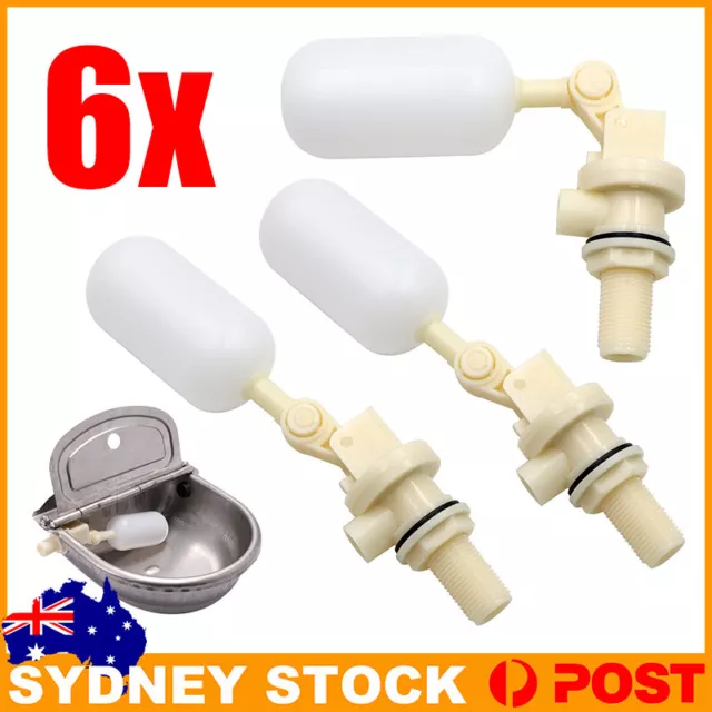 6x Automatic Water Level Control Valve Float Ball Adjusting Tank Trough Pool Spa