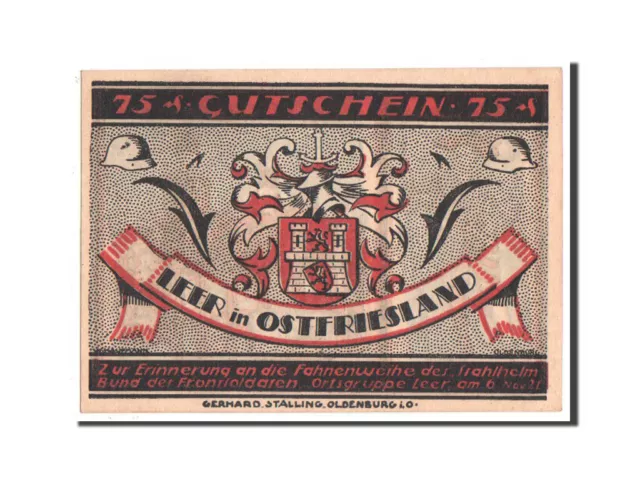 [#351269] Geldschein, Deutschland, Leer, 75 Pfennig, 1921, UNZ-, Mehl:781.1